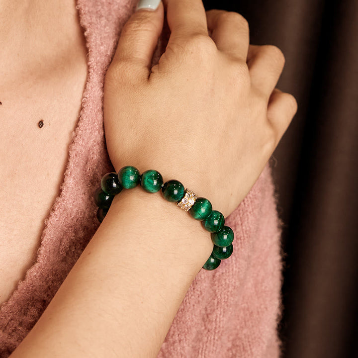 Buddha Stones Green Tiger Eye Positive Bracelet - image 5