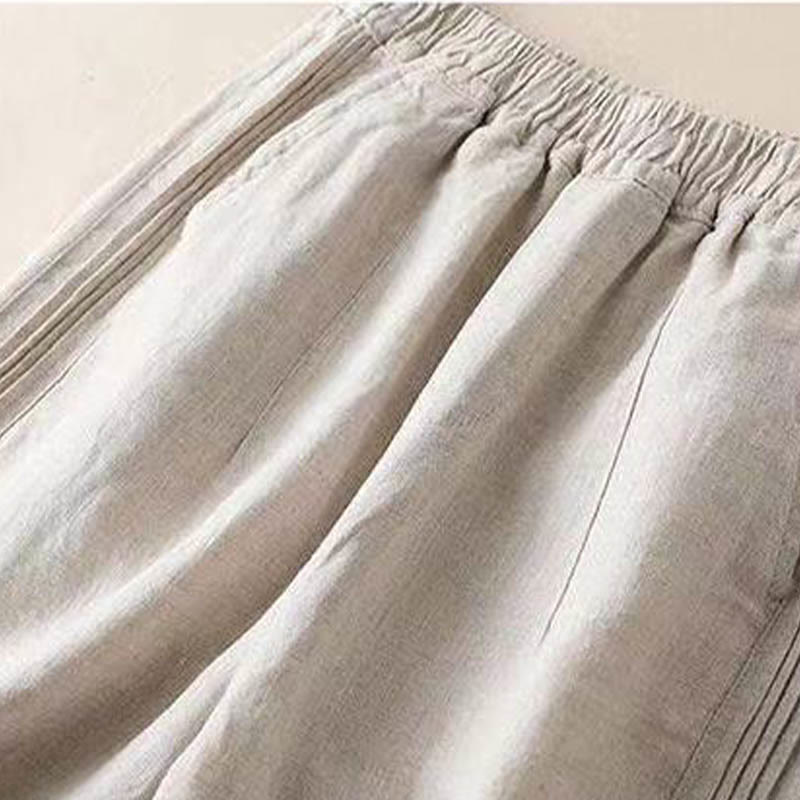 Buddha Stones Casual Plain Color Side Pleats Rayon Women's Wide Leg Pants With Pockets - image 2