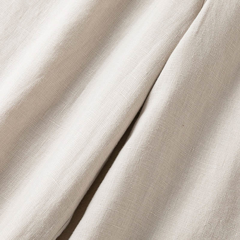 Buddha Stones Casual Solid Color Cotton Linen Women's Wide Leg Pants With Pockets - image 25