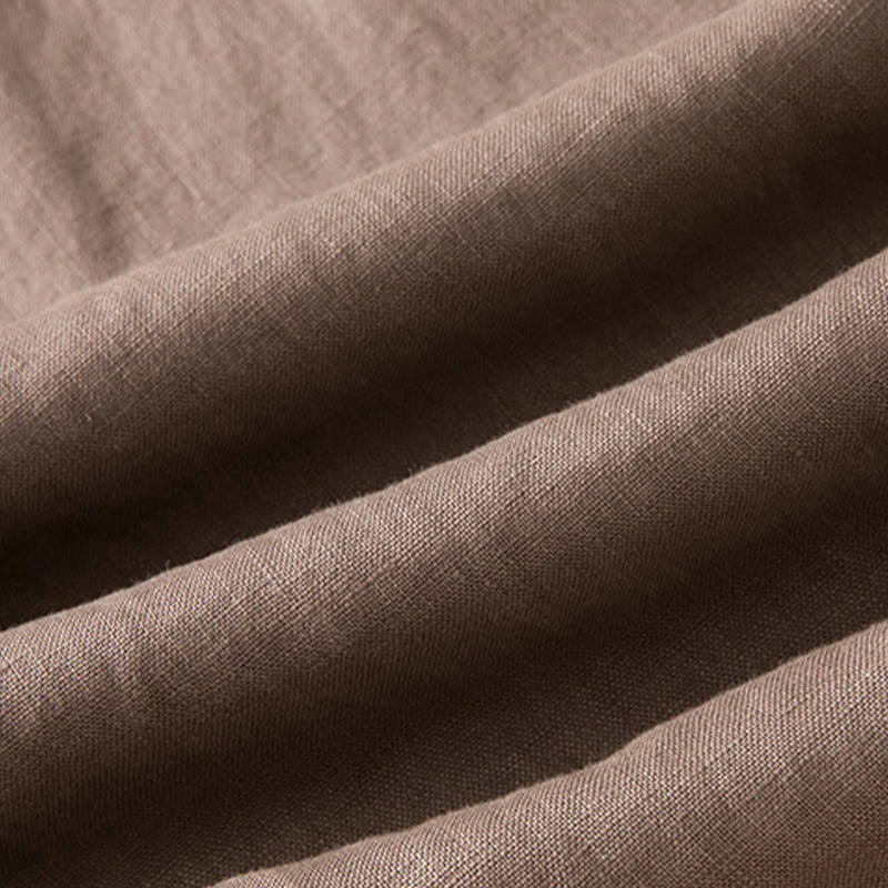 Buddha Stones Casual Solid Color Cotton Linen Women's Wide Leg Pants With Pockets - image 20