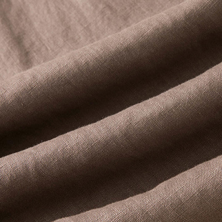 Buddha Stones Casual Solid Color Cotton Linen Women's Wide Leg Pants With Pockets - image 20