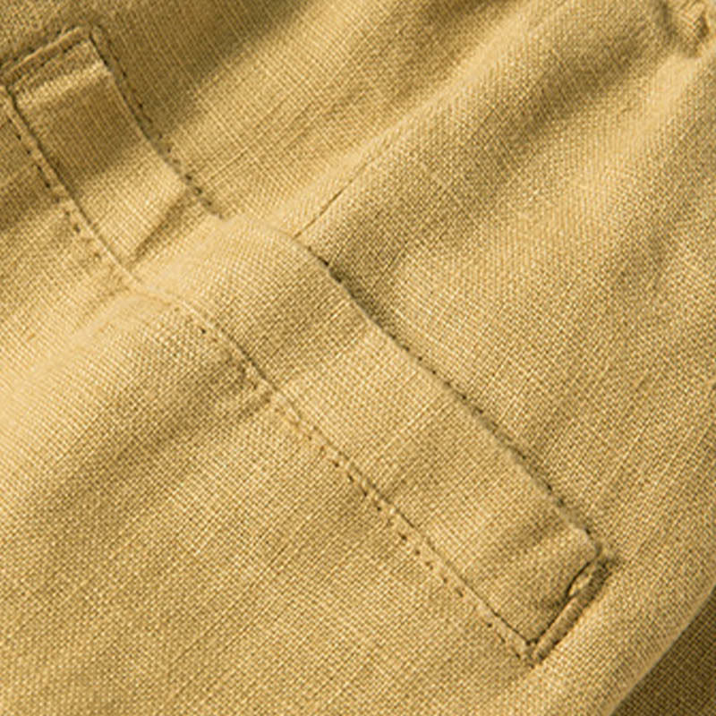 Buddha Stones Casual Solid Color Cotton Linen Women's Wide Leg Pants With Pockets - image 31