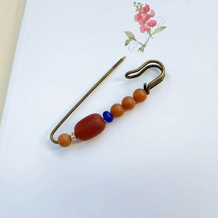 Buddha Stones Bodhi Seed Agate Calm Harmony Brooch - image 7