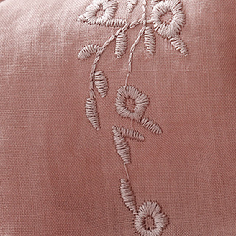 Buddha Stones Casual Women's Embroidered Flower V-neck Design Loose Half Sleeve Shirt - image 8