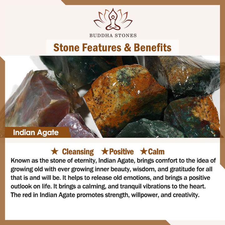 Buddha Stones "Wishing You Peace and Harmony" Indian Agate Bracelet Includes Gift Message Card - image 9