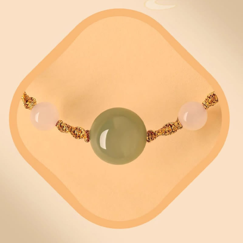 Buddha Stones Hetian Jade Black Onyx Red Agate Bead Luck Braided Bracelet - image 13