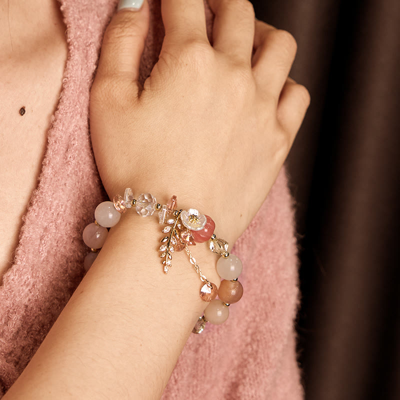 Buddha Stones Blue Crystal Amethyst Sun Stone Green Aventurine Healing Bracelet - image 2