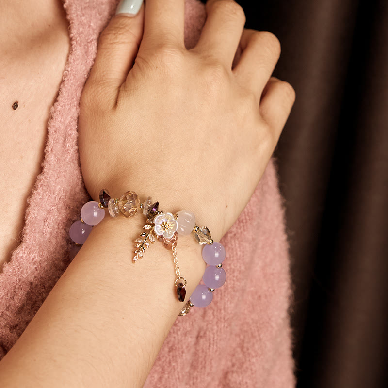 Buddha Stones Blue Crystal Amethyst Sun Stone Green Aventurine Healing Bracelet - image 23