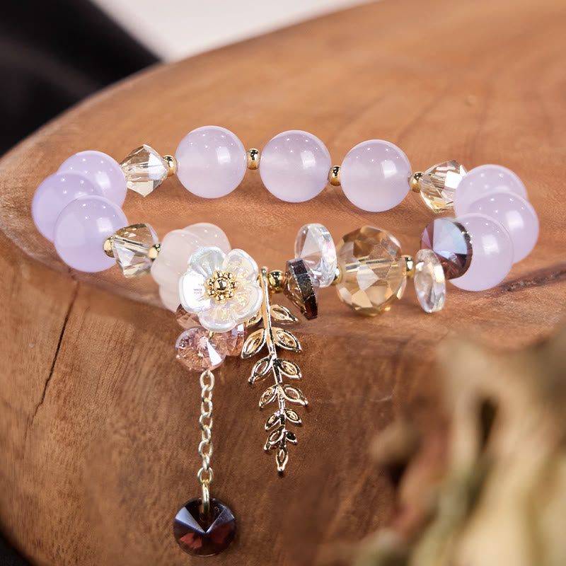 Buddha Stones Blue Crystal Amethyst Sun Stone Green Aventurine Healing Bracelet - Amethyst - image 20