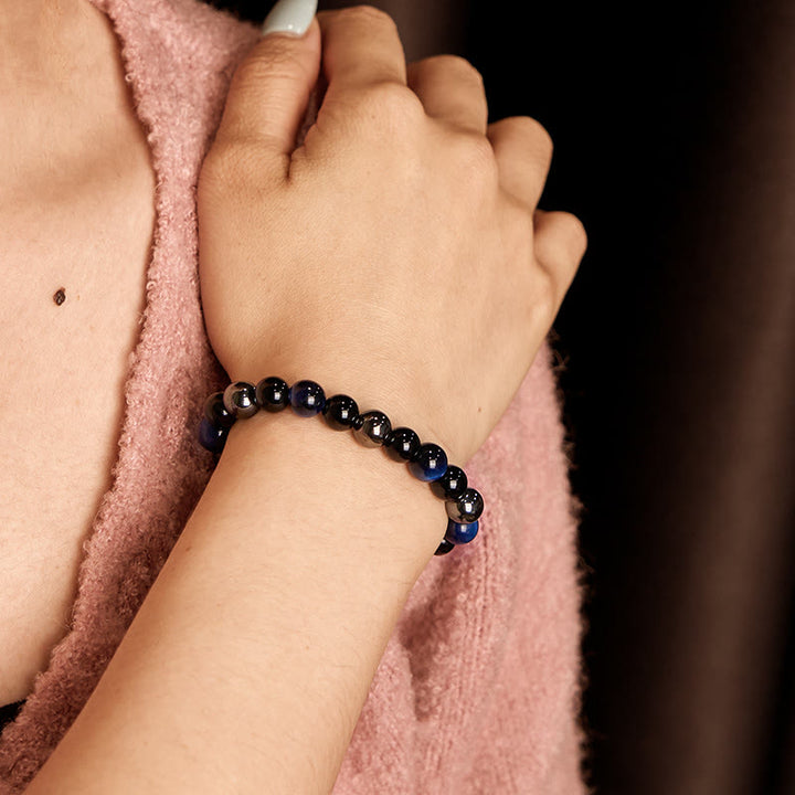 Buddha Stones Natural Tiger's Eye Obsidian Hematite Positive Powerful Bracelet - image 26