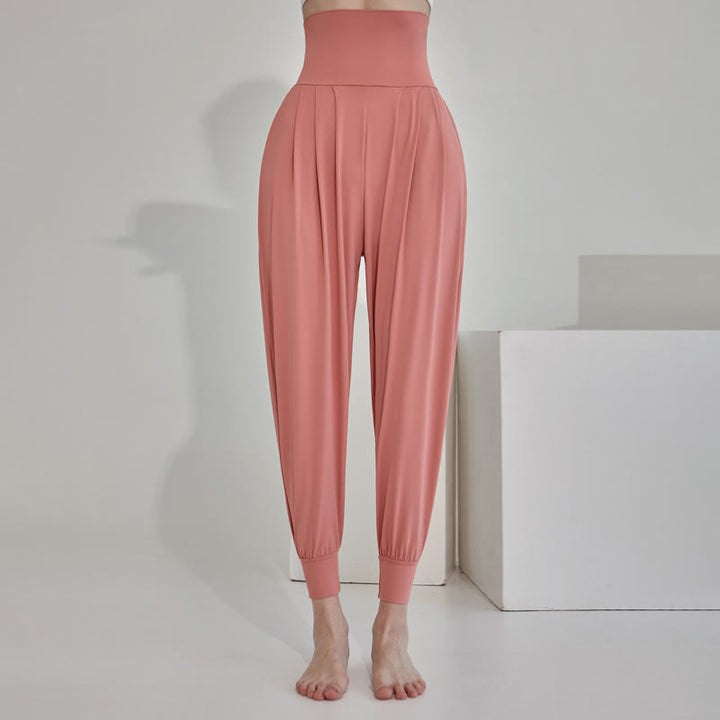 Buddha Stones Casual Plain High Waist Quick Drying Women's Leica Pants With Pockets - LightCoral - US4，UK/AU8，EU36 (L) - image 20