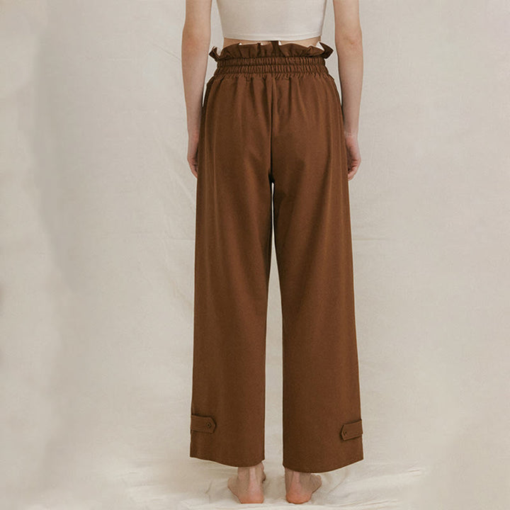 Buddha Stones Casual Buckle Loose Women's Spandex Pants With Pockets - image 1