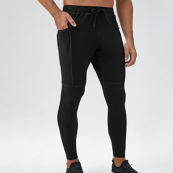 Buddha Stones High Waist Quick Dry Breathable Fitness Men's Leggings Pants With Zipper Pocket - image 24