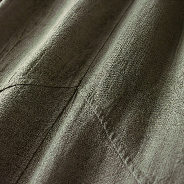 Buddha Stones Casual Loose Straight Leg 7-8 Length Cropped Pants Women's Cotton Harem Pants With Pockets - image 13