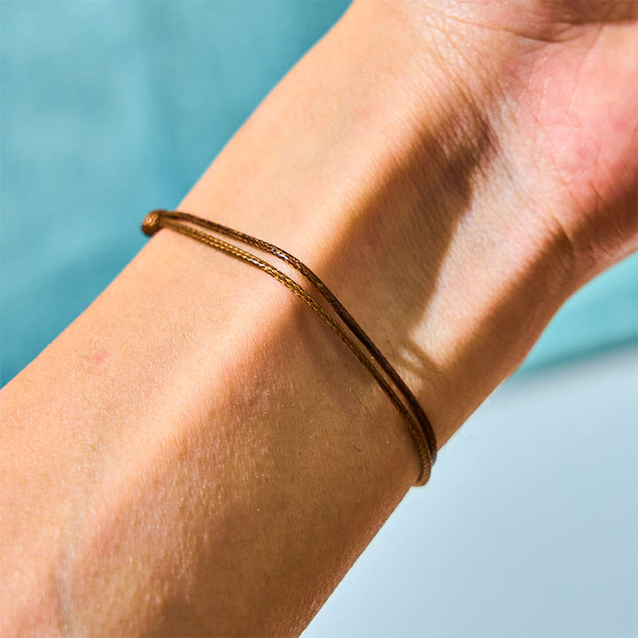 Buddha Stones Natural Tahitian Black Pearl Bead Wax Rope Healing Bracelet - image 4