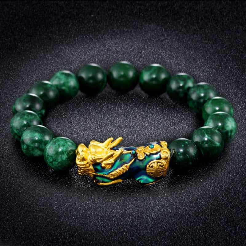 Buddha Stones FengShui PiXiu Jade Protection Bracelet - image 5