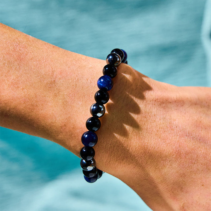 Buddha Stones Natural Tiger's Eye Obsidian Hematite Positive Powerful Bracelet - image 22