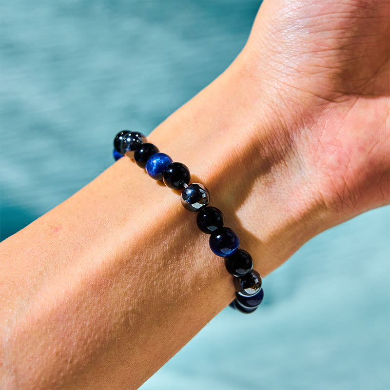 Buddha Stones Natural Tiger's Eye Obsidian Hematite Positive Powerful Bracelet - image 21