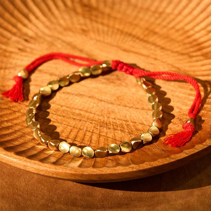 Buddha Stones Tibetan Copper Beads Healing Luck Bracelet - image 3