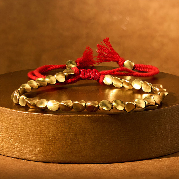 Buddha Stones Tibetan Copper Beads Healing Luck Bracelet - image 5