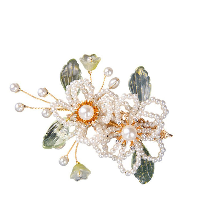 Buddha Stones Retro Style Flower Leaf Tassel Hair Clip - image 4