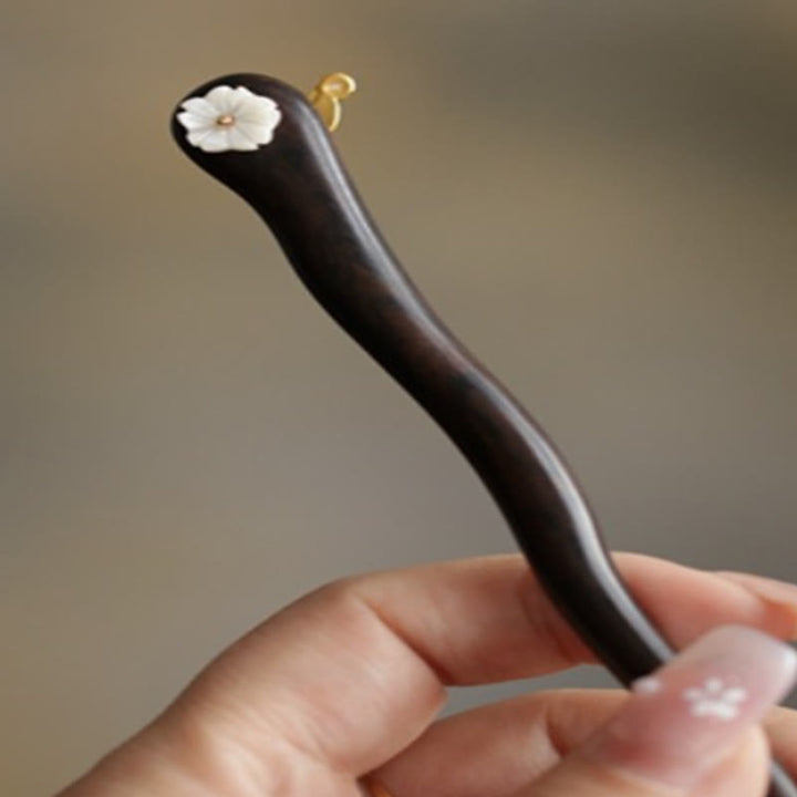 Buddha Stones Auspicious Cloud Sandalwood Rabbit Protection Hairpin - image 37