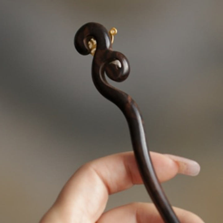 Buddha Stones Auspicious Cloud Sandalwood Rabbit Protection Hairpin - image 20