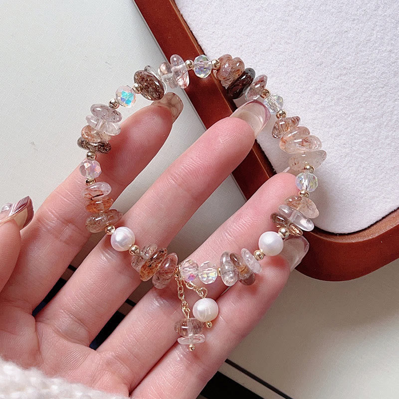 Buddha Stones Natural Super Seven Crystal Irregular Small Pieces Positive Bracelet - image 8