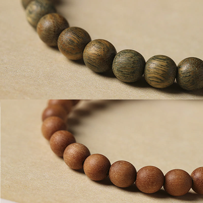 Buddha Stones Green Sandalwood Gold Sandalwood Cute Rabbit Positive Bracelet - image 18