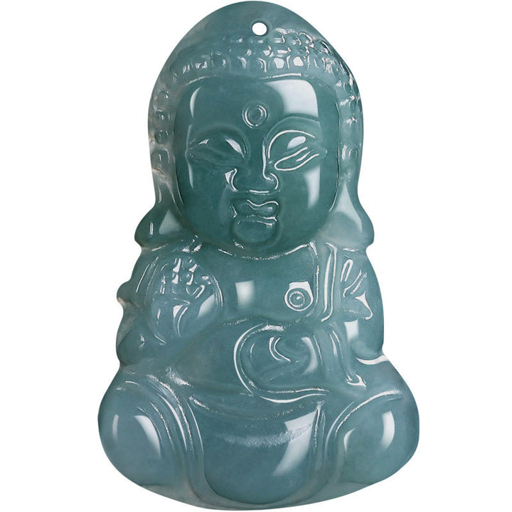 Buddha Stones Jade Baobao Buddha Prosperity Necklace Pendant - image 8