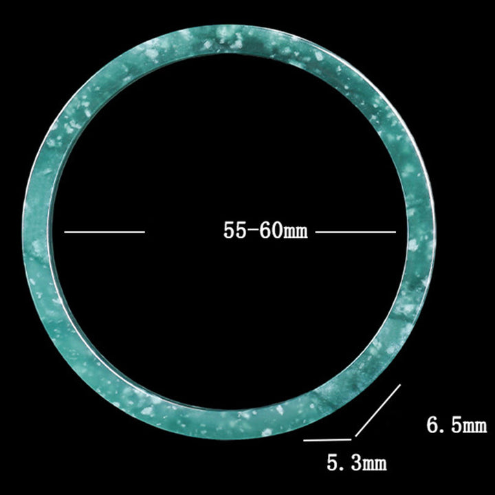 Buddha Stones Natural Jade Abundance Thin Bracelet Bangle - image 7