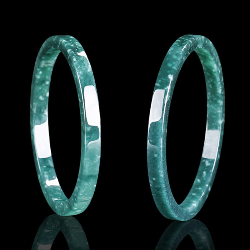 Buddha Stones Natural Jade Abundance Thin Bracelet Bangle - image 10