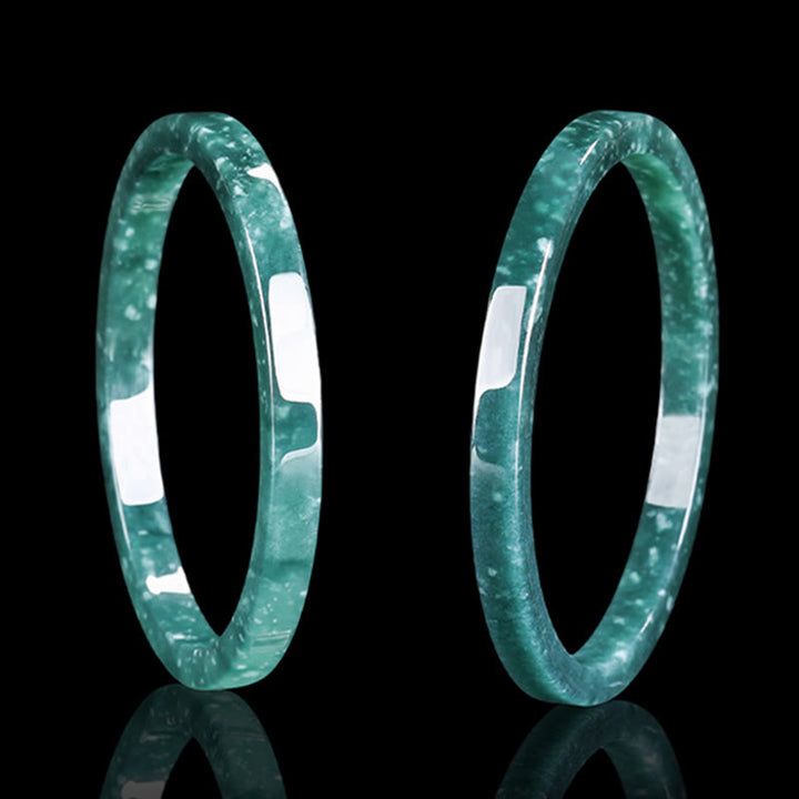 Buddha Stones Natural Jade Abundance Thin Bracelet Bangle - image 10