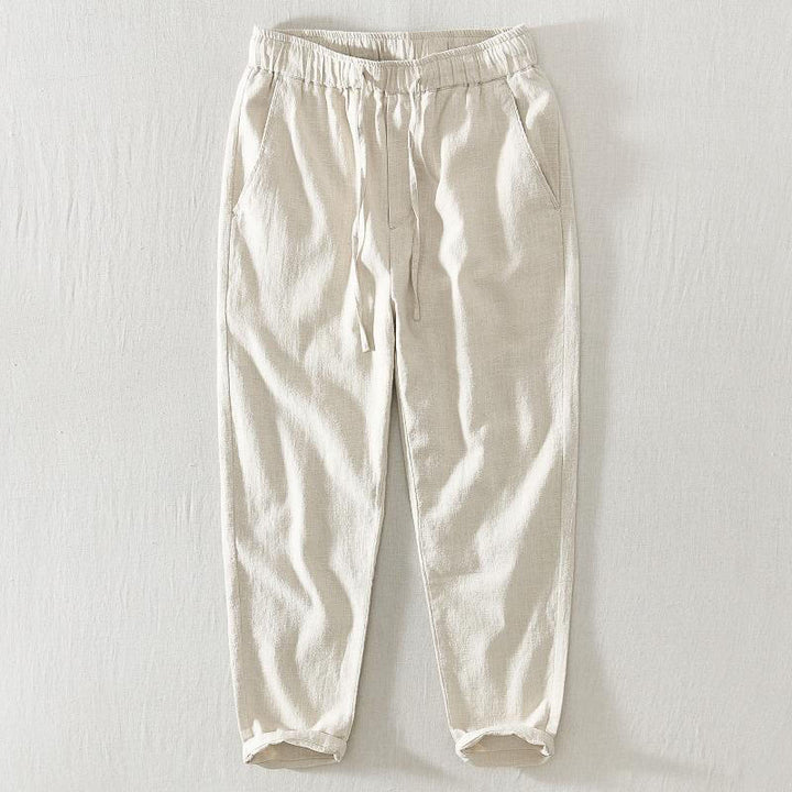 Buddha Stones Summer Casual Drawstring Ramie Linen Men's Pants With Pockets - Beige - US/UK/AU44，EU54 (4XL) - image 17