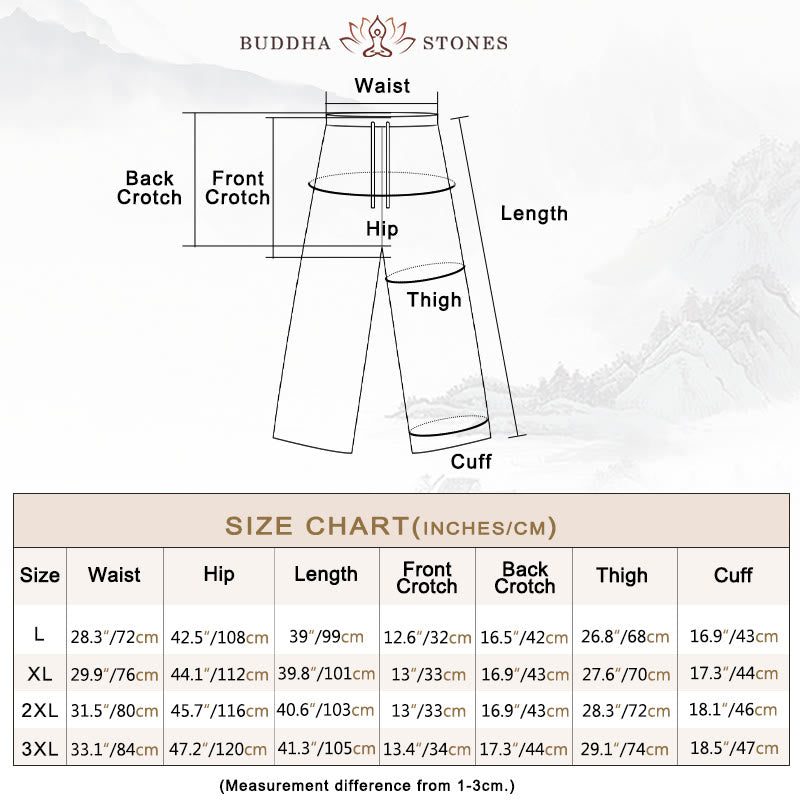 Buddha Stones 2Pcs Men's Tang Suit Koi Fish Pattern Frog-Button Long Sleeve Shirt Pants Set - image 6