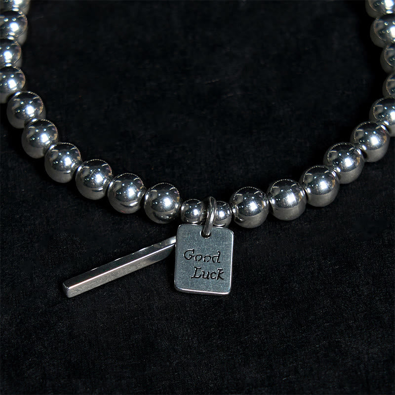 Buddha Stones Titanium Steel Good Luck Balance Bracelet - image 4