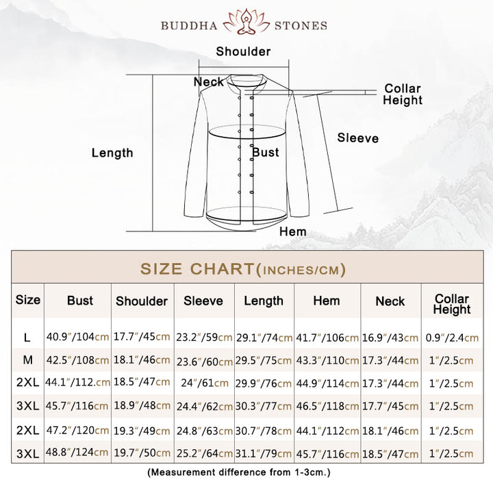 Buddha Stones Solid Tang Suit Traditional Fleece Lined Uniform Long Sleeve Top Pants Men's Set - image 5