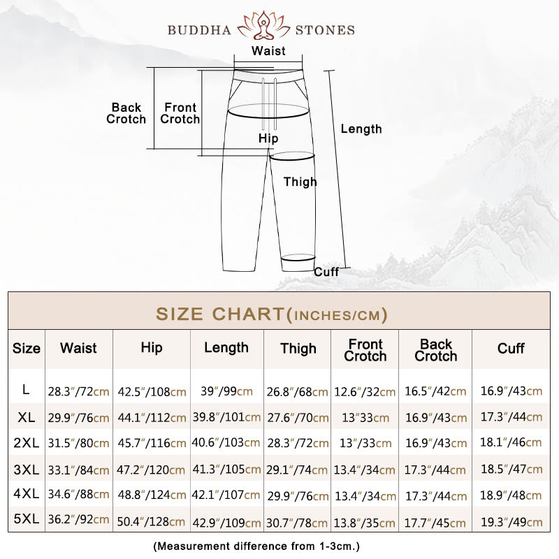 Buddha Stones Solid Tang Suit Traditional Fleece Lined Uniform Long Sleeve Top Pants Men's Set - image 6