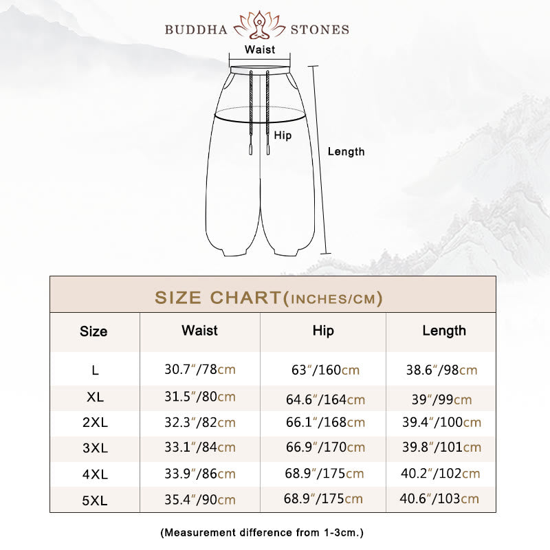 Buddha Stones Solid Color Corduroy Drawstring Thermal Men's Harem Pants With Pockets - image 5