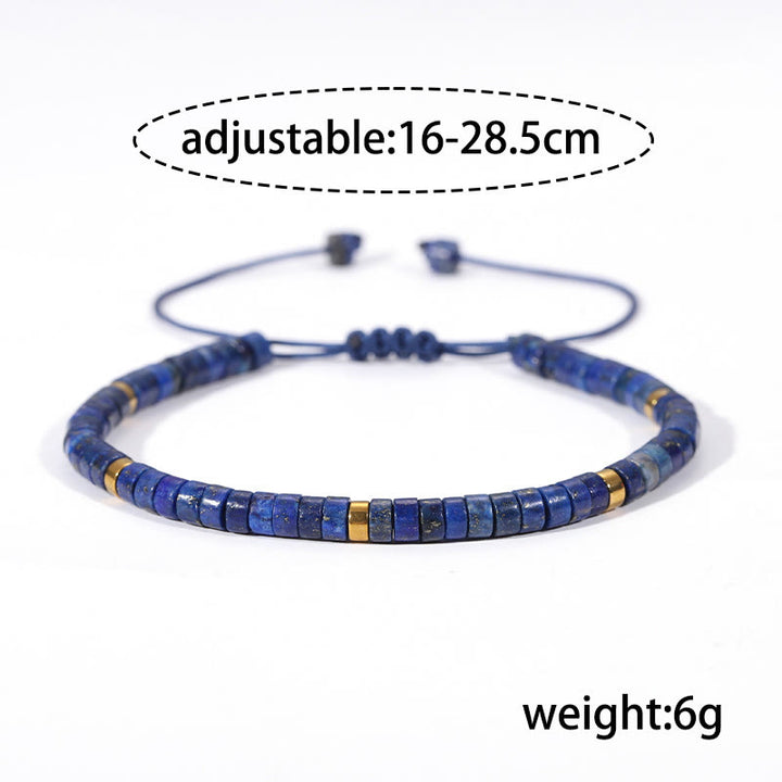 Buddha Stones Natural Lazurite Lapis Lazuli Spacer Bead Positive Balance Bracelet - image 6