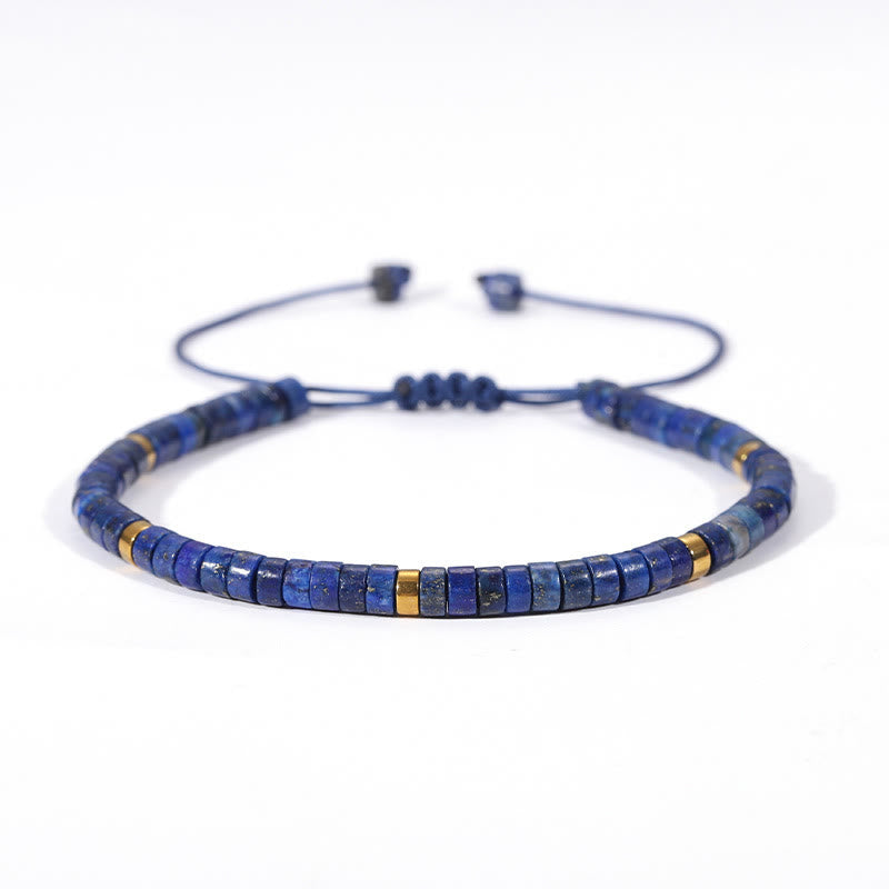 Buddha Stones Natural Lazurite Lapis Lazuli Spacer Bead Positive Balance Bracelet - image 9