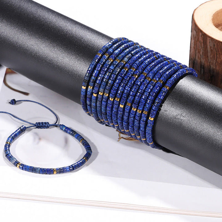 Buddha Stones Natural Lazurite Lapis Lazuli Spacer Bead Positive Balance Bracelet - image 11