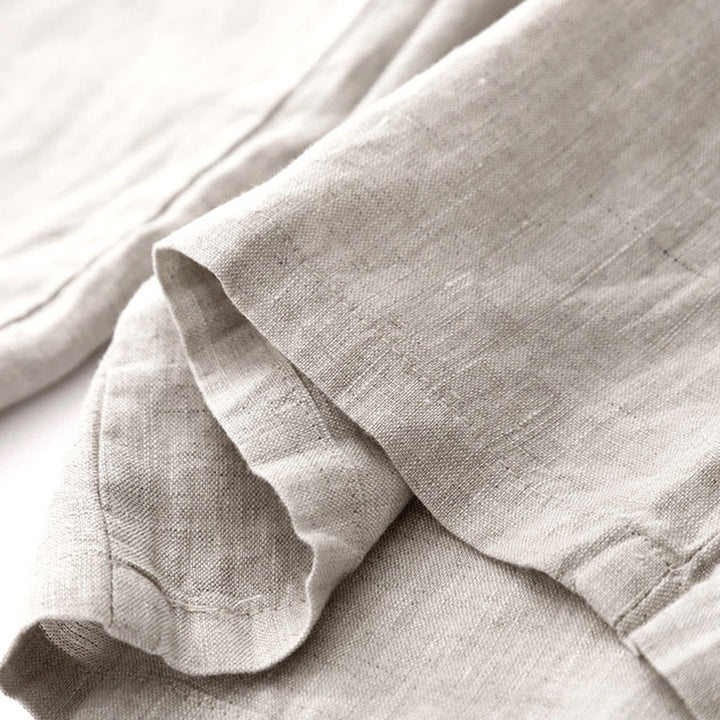 Buddha Stones Summer Plain Color Ankle-Length Drawstring Cotton Linen Women's Wide Leg Pants With Pockets Zipper - image 17