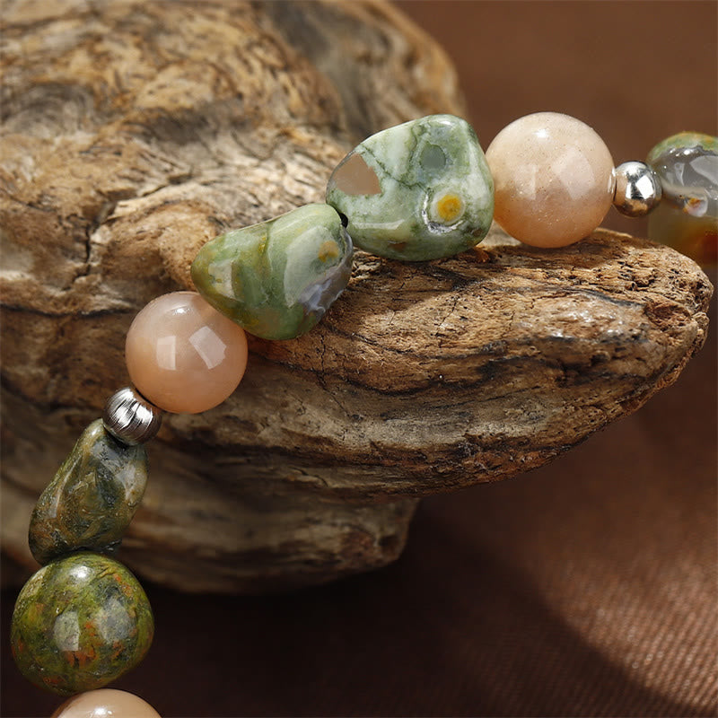 Buddha Stones You Are Amazing Rhyolite Sun Stone Positive Bracelet - image 9