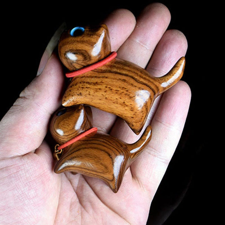 Buddha Stones Rosewood Carving Cat Warmth Home Decoration - image 9