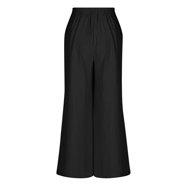 Buddha Stones Retro Casual High Waist Cotton Women's Wide Leg Pants With Pockets - image 6