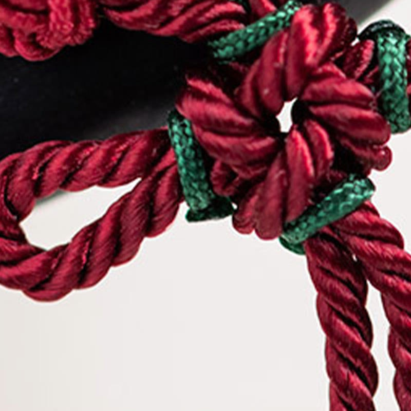 Buddha Stones Ebony Red String Chinese Knot Tassel Protection Hairpin - image 13