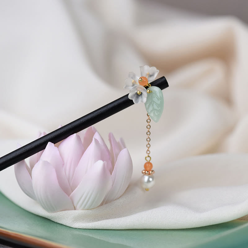 Buddha Stones Ebony Liuli Lily of the Valley Courage Hairpin - image 7