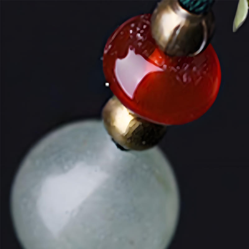 Buddha Stones Green Aventurine Red Agate Alloy Flowers Soothing Hairpin - image 11