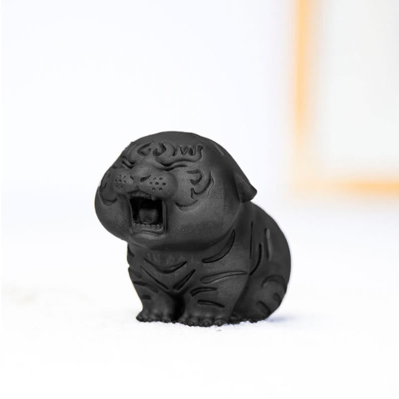 Buddha Stones Mini Cute Tiger Iron Powder Rust Cast Resin Statue Home Decoration - image 29